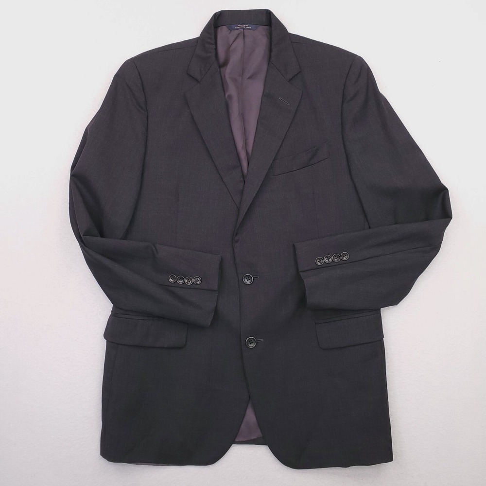 Brooks Brothers Blazer Mens 41R Gray Charcoal Makers Fitzgerald 1818 Suit Jacket